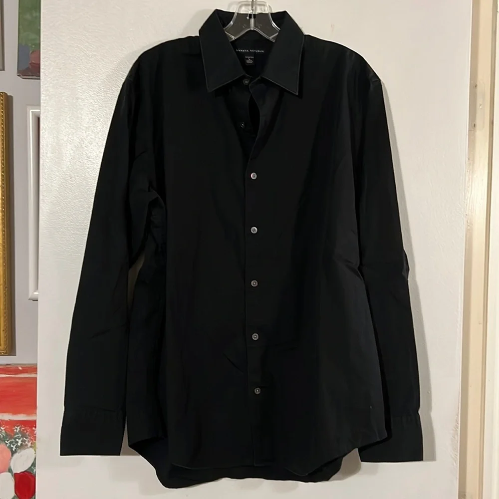 Banana Republic black stretch mens shirt